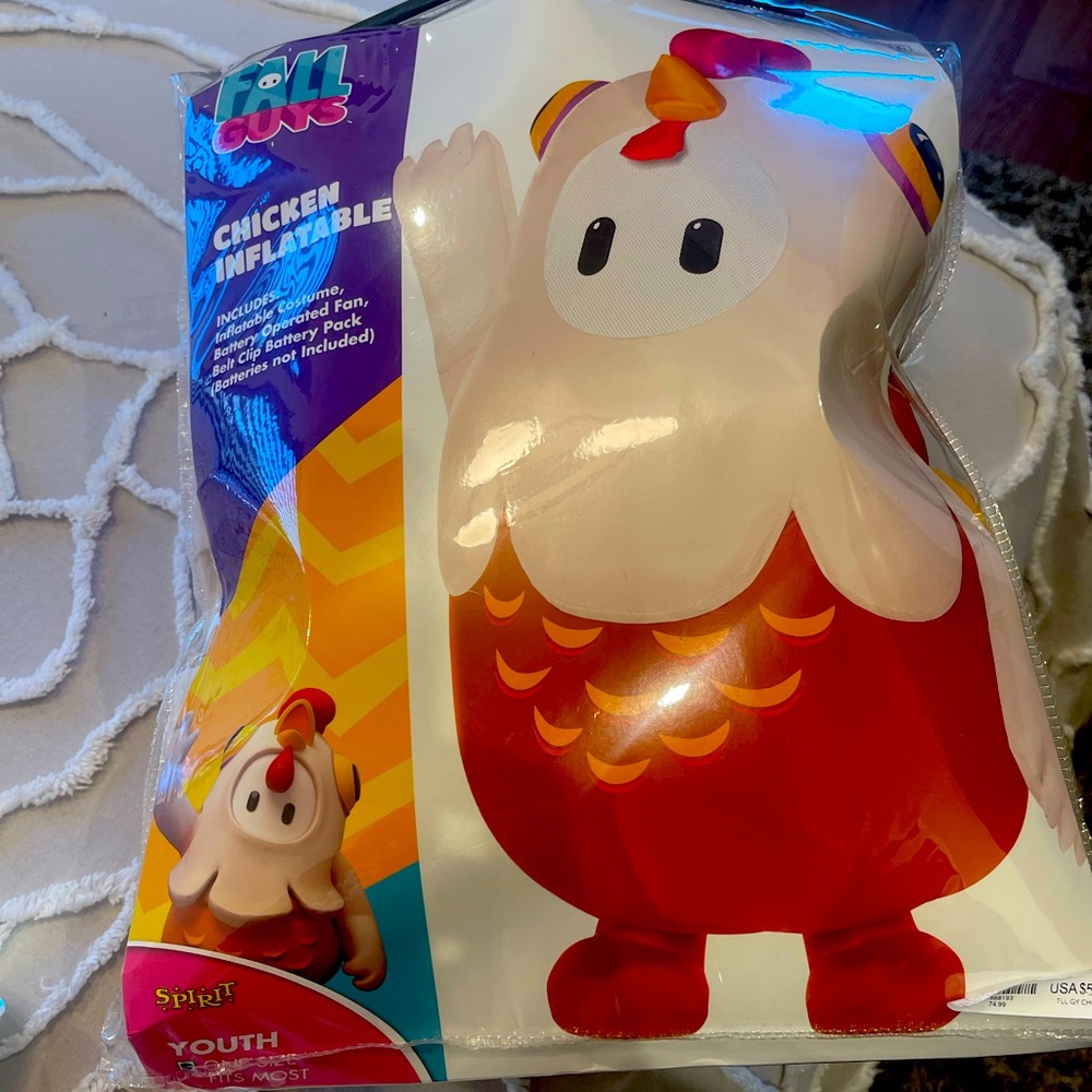 Fall guys inflatable chicken costume
